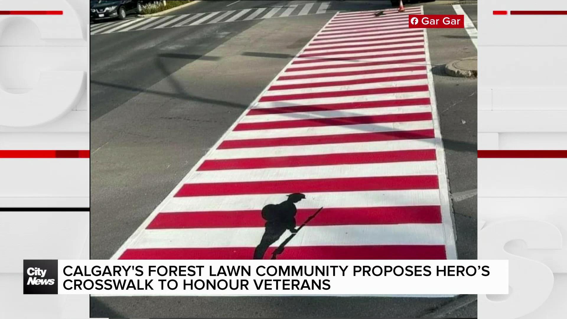 'Hero's Crosswalk' proposed in Calgary's Forest Lawn to honour veterans