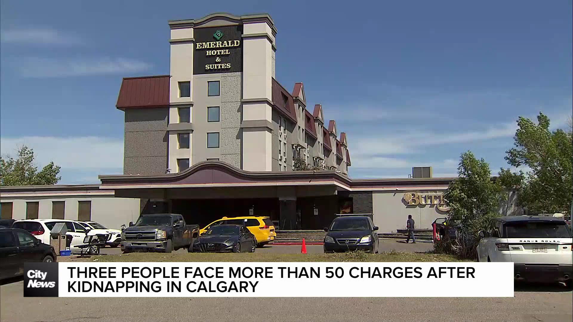 Three people face more than 50 charges after Calgary kidnapping