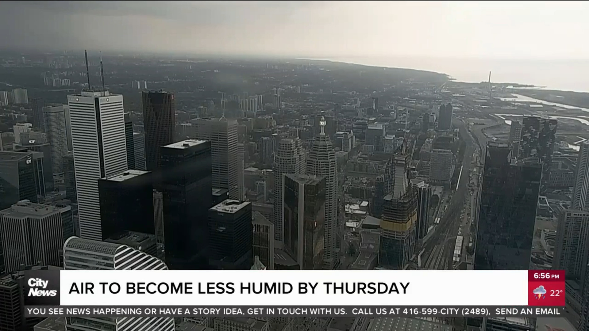 Air in the GTA will become less humid by Thursday