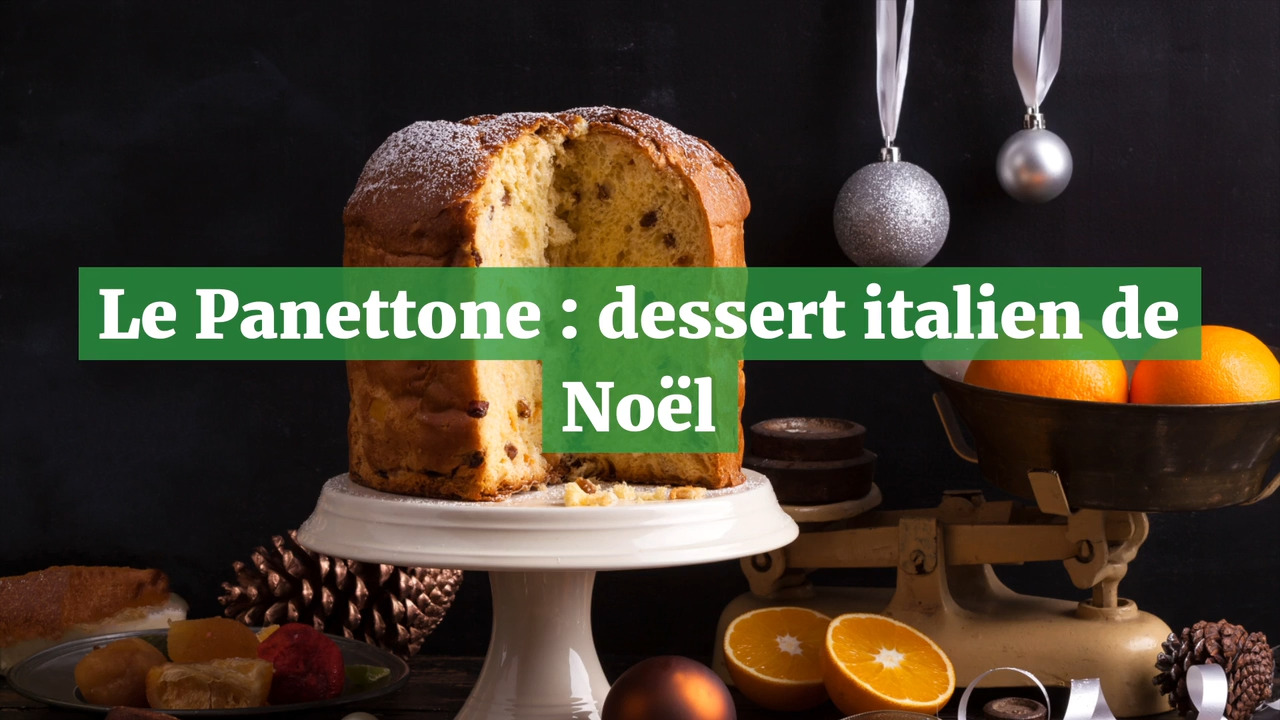 Panettone Italien Fait Maison Sur Une Table En Bois Rustique Gâteau De Noël  Traditionnel Aux Fruits Confits Généré Par L'ia