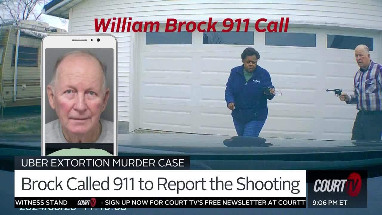 William Brock Calls 911 to Report Shooting of Uber Driver | Court TV Video