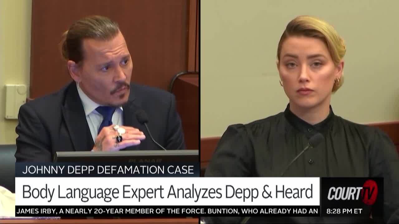 4/25/22 Body Language Expert Analyzes Johnny Depp and Amber Heard | Court TV  Video