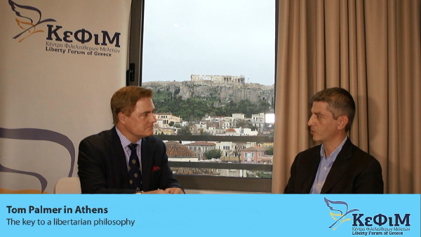 Tom G. Palmer discusses libertarianism at the Liberty Forum of Greece in  Athens