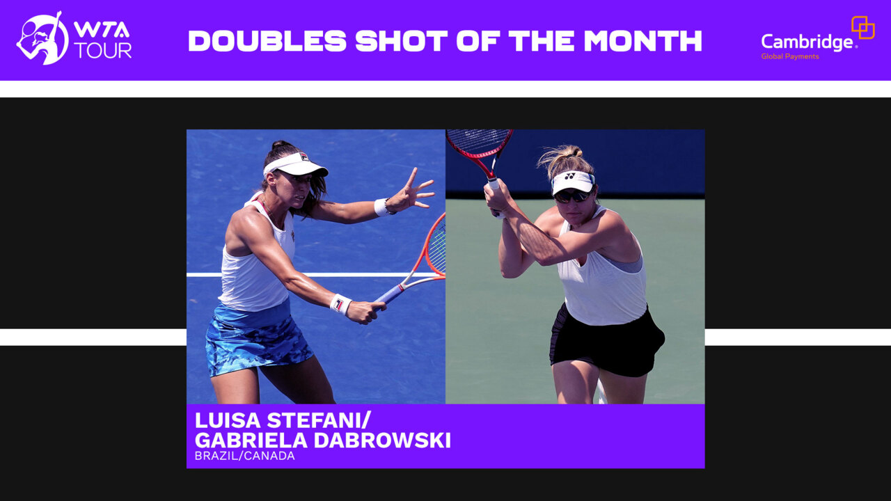 August 2021 Doubles Shot of the Month Winner Luisa Stefani/Gabriela Dabrowski