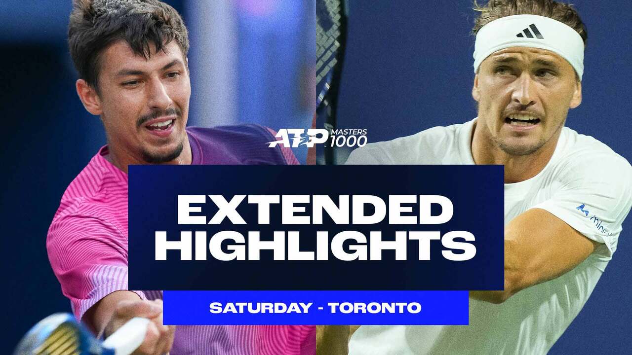 Vea los mejores momentos del sábado en Toronto, donde Alexei Popyrin, Alexander Zverev, Karen Khachanov y Alex Michelsen ganaron sus partidos de cuarta ronda. Mírelo en vivo y a la carta en tennistv.com.