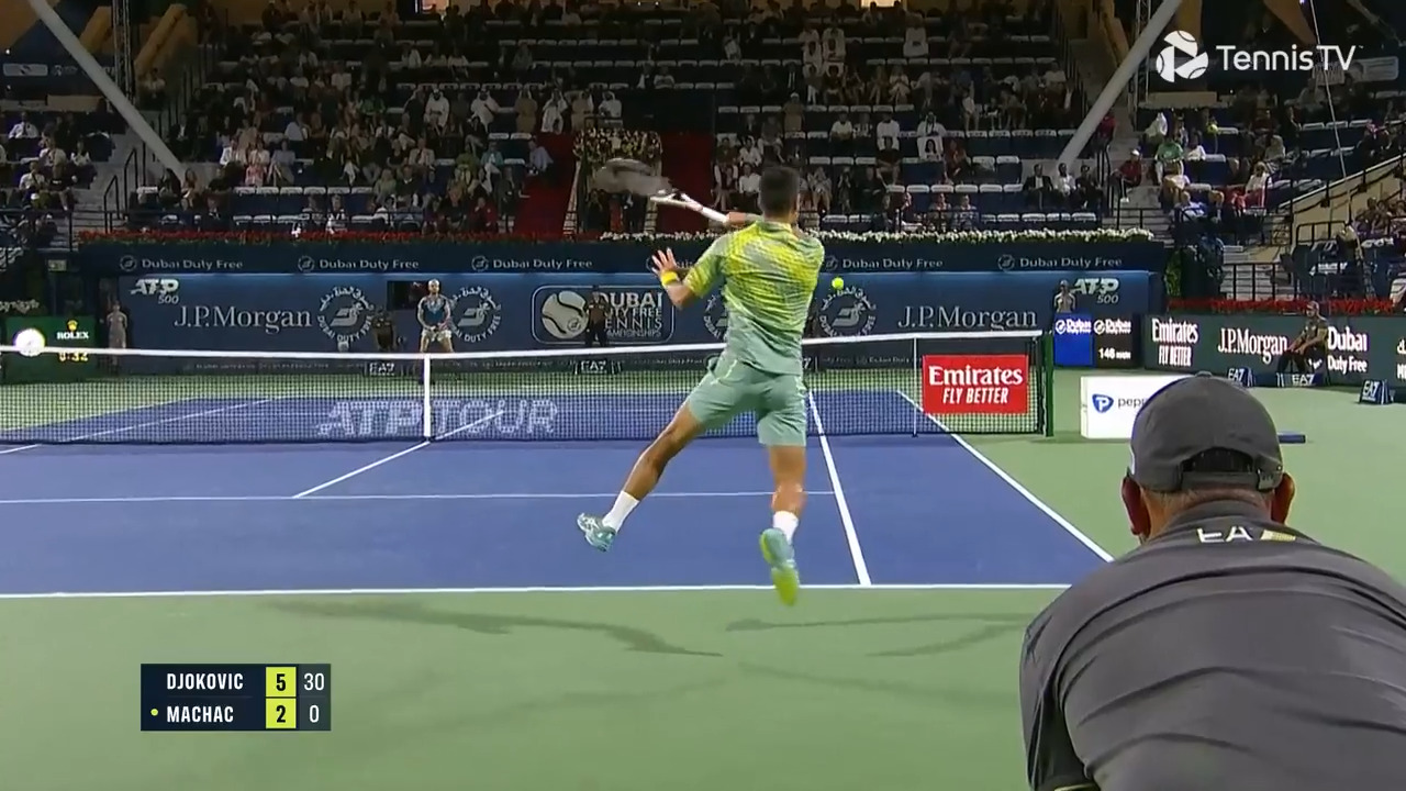 Result - Dubai R1: [1] N. Djokovic def. [Q] T. Machac 6-3 3-6 7-6