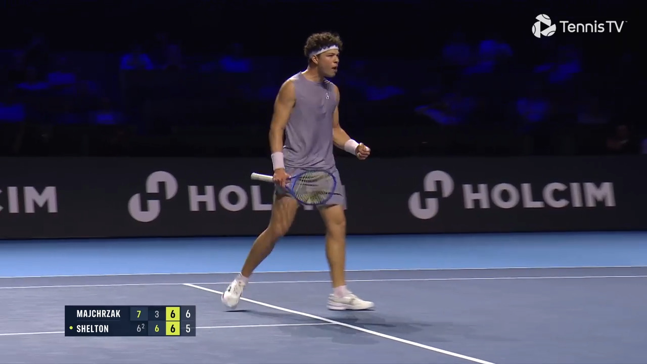 'Oh dear!' Watch Shelton save two match points in Basel 2025