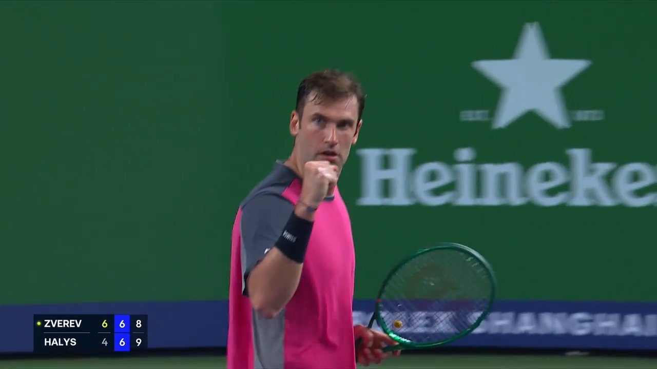 Hot Shot: Halys hits crush & rush on SP vs. Zverev in Shanghai