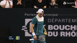 Hot Shot: Dimitrov seals first set in style in Marseille