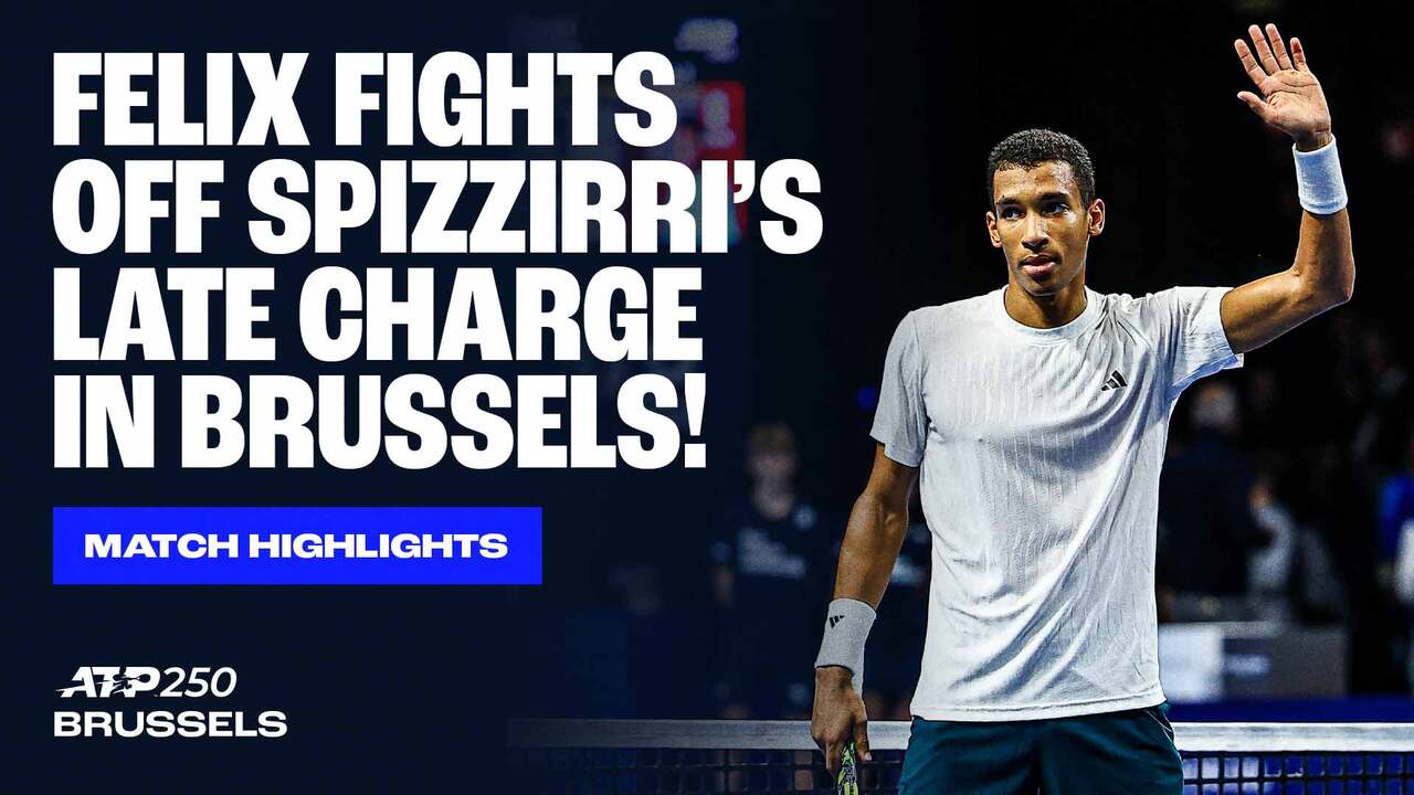 Highlights: Auger-Aliassime ends Spizzirri's Brussels run in QFs
