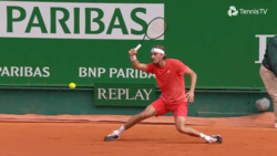 Hot Shot: Tsitsipas curls forehand pass down the line