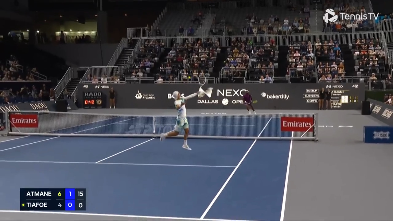 Hot Shot: 'So good!' Atmane outfoxes Tiafoe with overhead brilliance in Dallas
