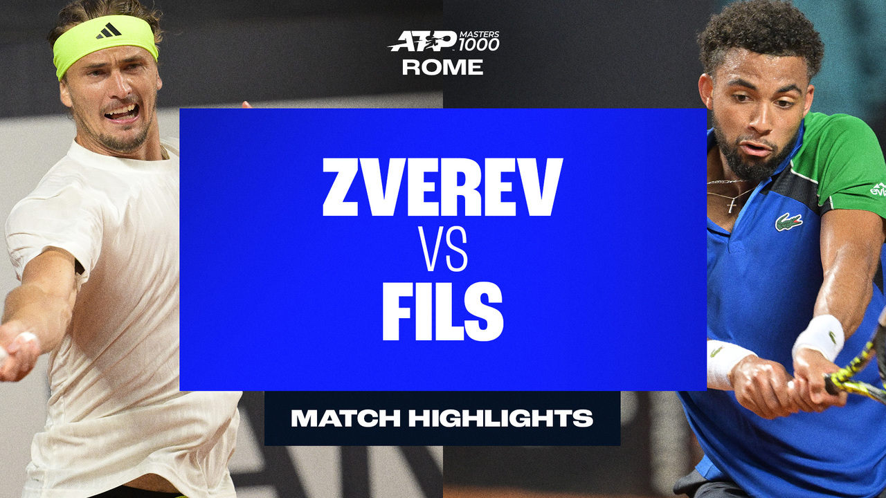 Highlights: Defending champ Zverev sees off Fils Rome