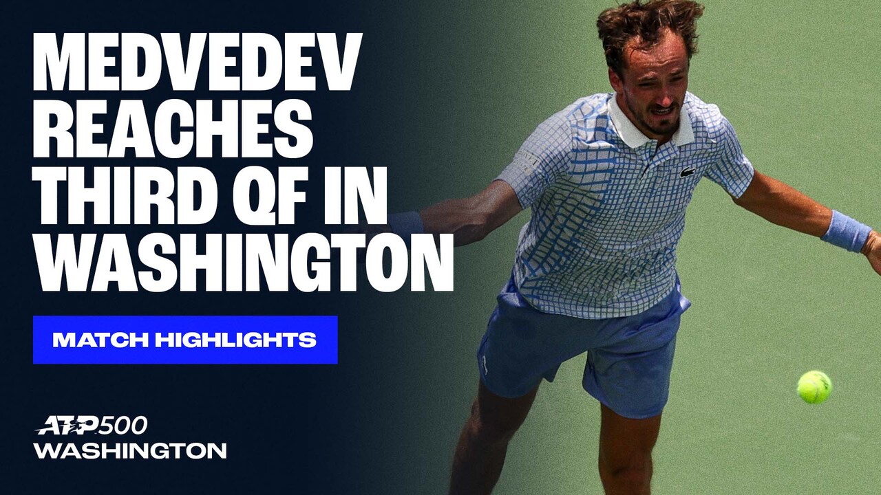 Highlights: Medvedev sinks Wu to reach Washington QFs