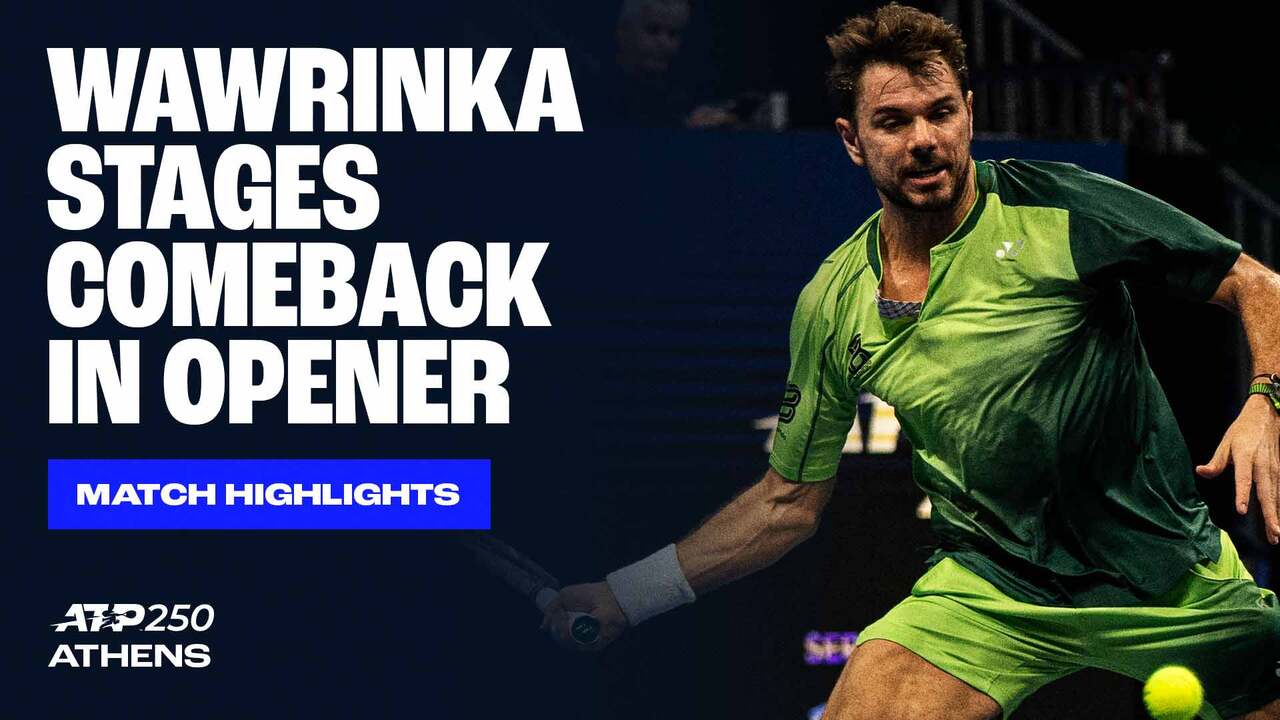 Highlights: Wawrinka makes winning start in Athens 2025 R1