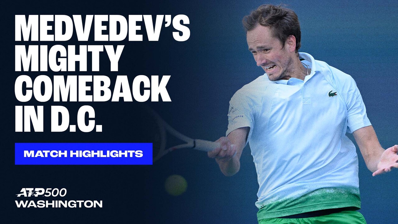 Highlights: Medvedev survives Opelka in Washington opener