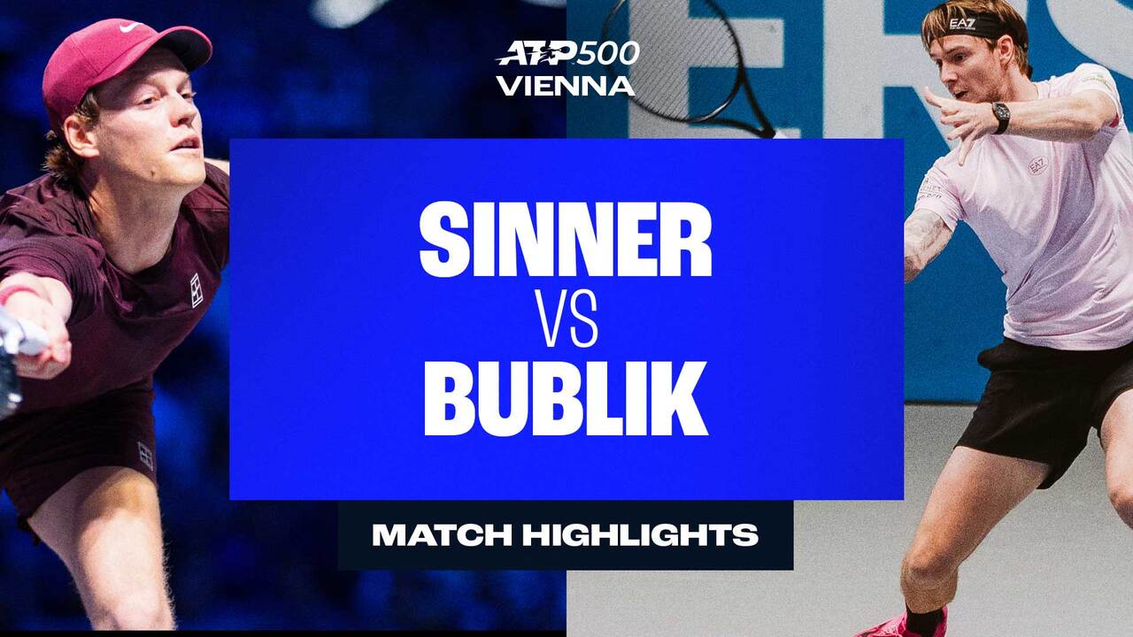 Highlights: Sinner earns victory against Bublik in Vienna 2025