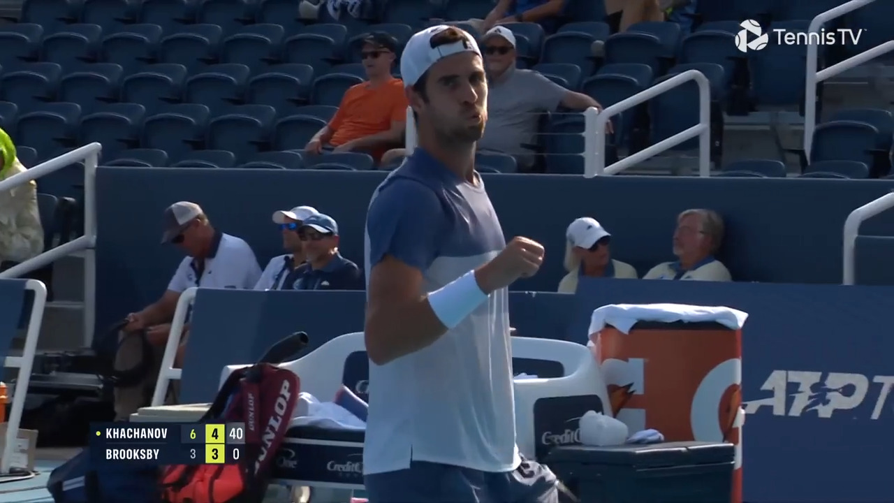 Hot Shot: Khachanov's tweener puzzles Brooksby in Cincinnati