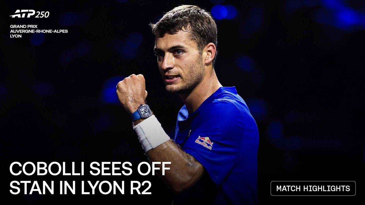 Highlights: Cobolli gets past 'legend' Wawrinka in Lyon 2026