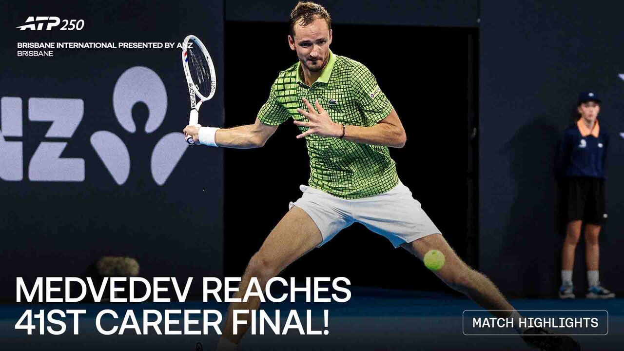 Highlights: Medvedev earns hard-fought win over Michelsen in Brisbane 2026 SF