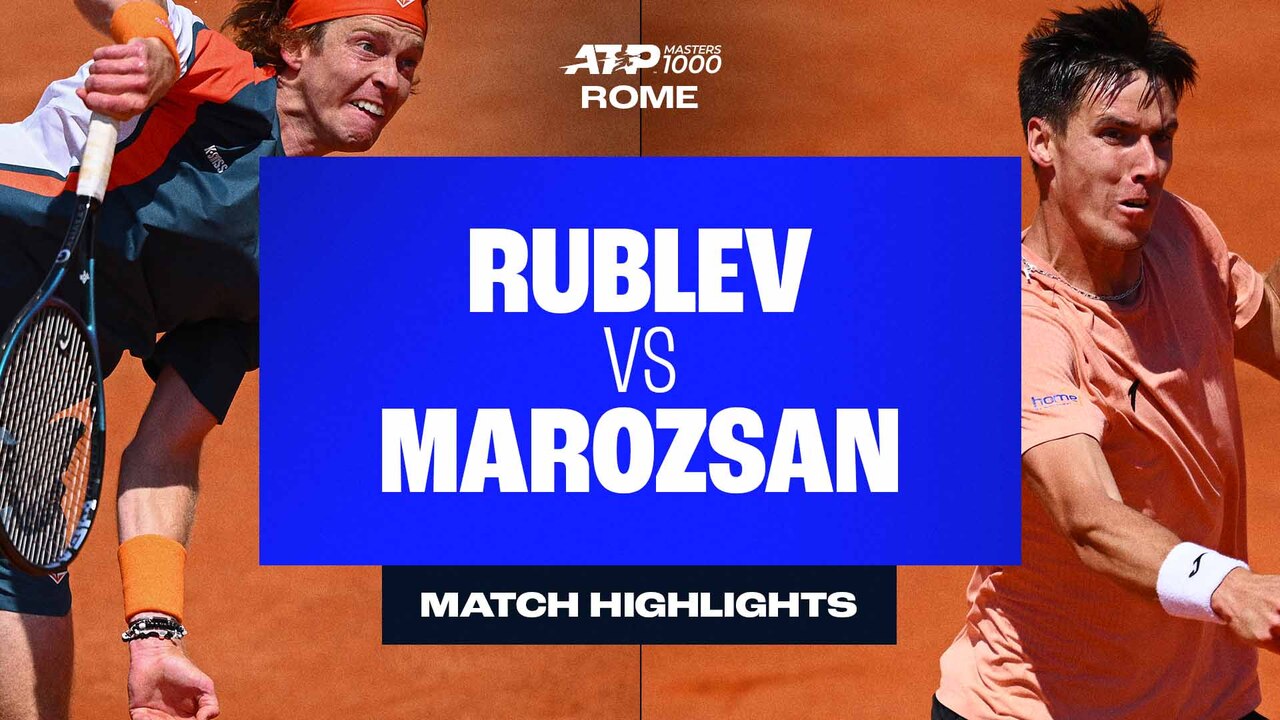 Highlights: Marozsan batles past Rublev in Rome 