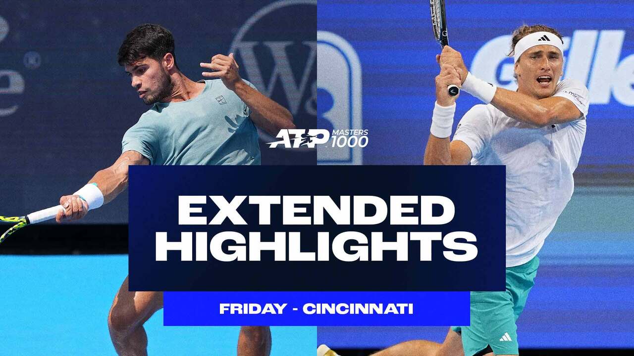 Extended Highlights: Alcaraz edges Rublev, Zverev sinks Shelton in Cincinnati QFs