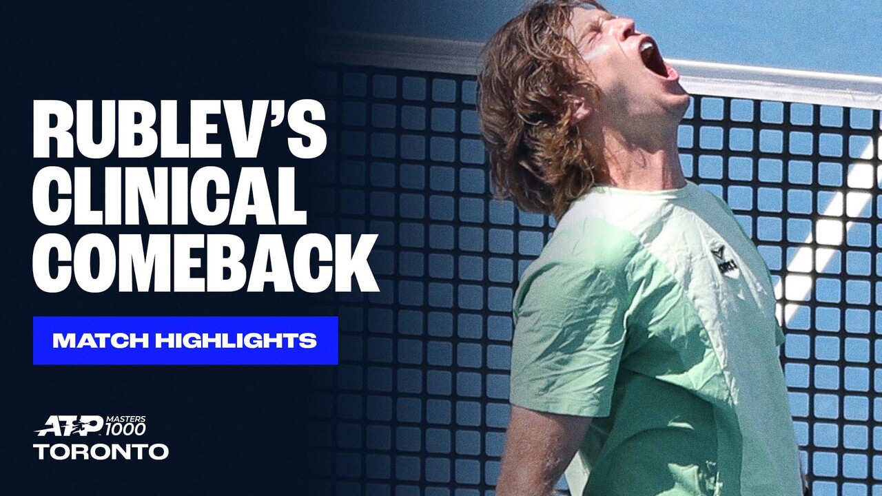 Highlights: Rublev rallies past Sonego to reach Toronto R4 