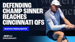 Highlights: Sinner frena a un desafiante Mannarino en Cincinnati
