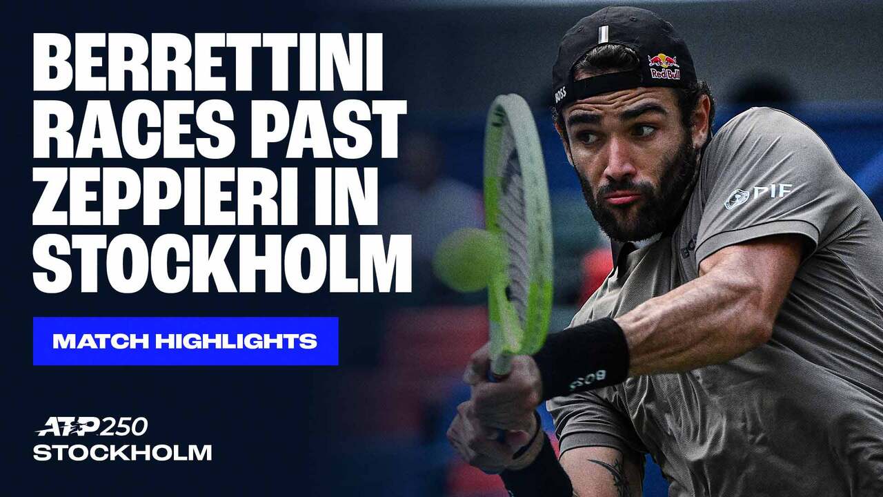 Highlights: Berrettini earns opening win in Stockholm