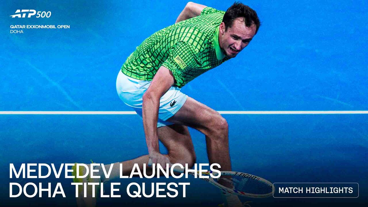 Highlights: Former champ Medvedev sinks Shang in Doha opener
