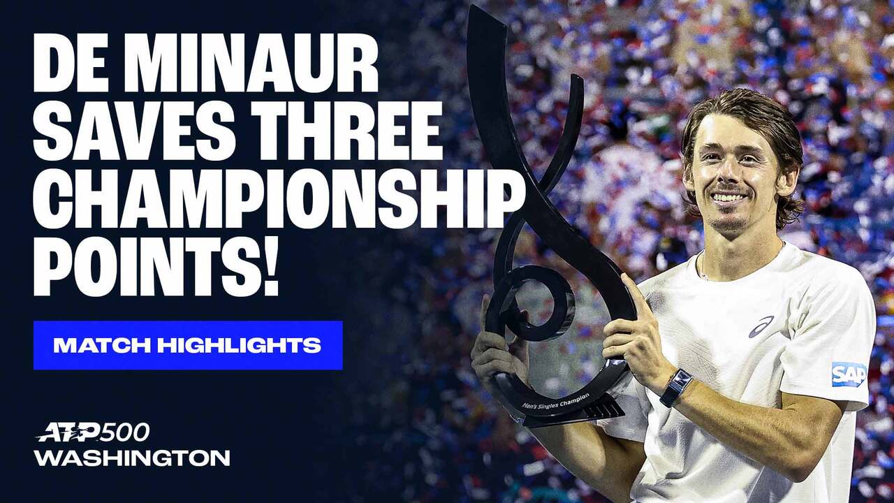 Highlights: De Minaur saves 3 CPs vs. Davidovich Fokina for Washington crown