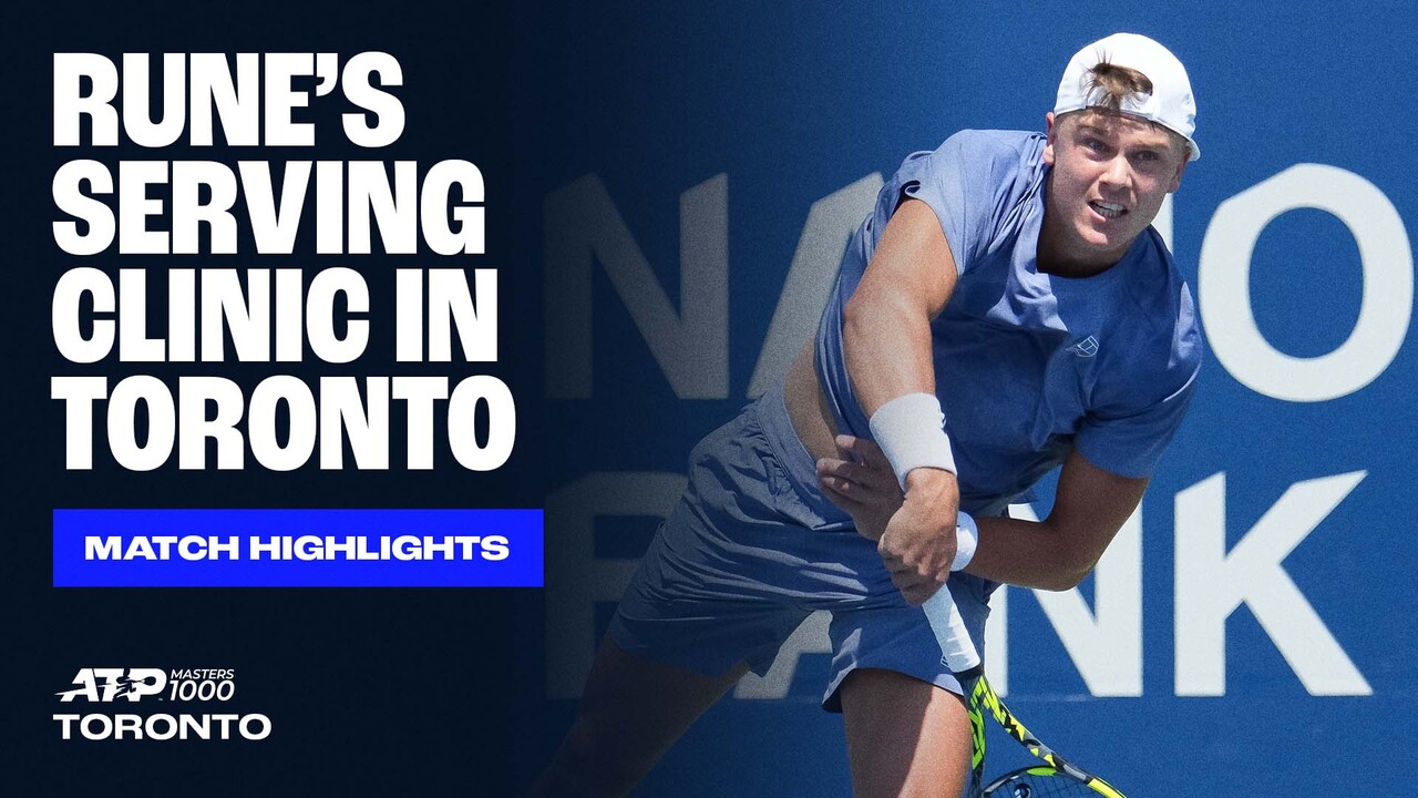 Highlights: Rune sinks Mpetshi Perricard in Toronto 2025 opener