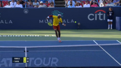 Hot Shot: Tiafoe's drop shot too good for sliding Cobolli in Washington 2025
