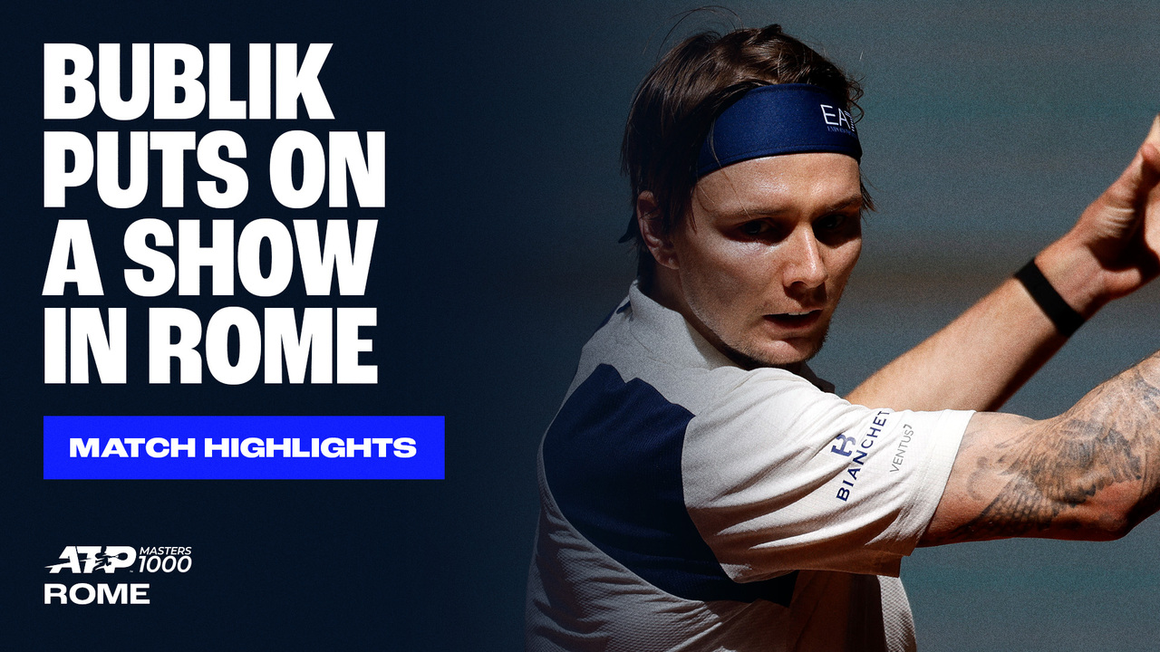 Watch Alexander Bublik overcome Roman Safiullin in straight sets at the Internazionali BNL d'Italia. Watch live & on demand at TennisTV.com. Photo: Thomas Coez/Getty Images.
