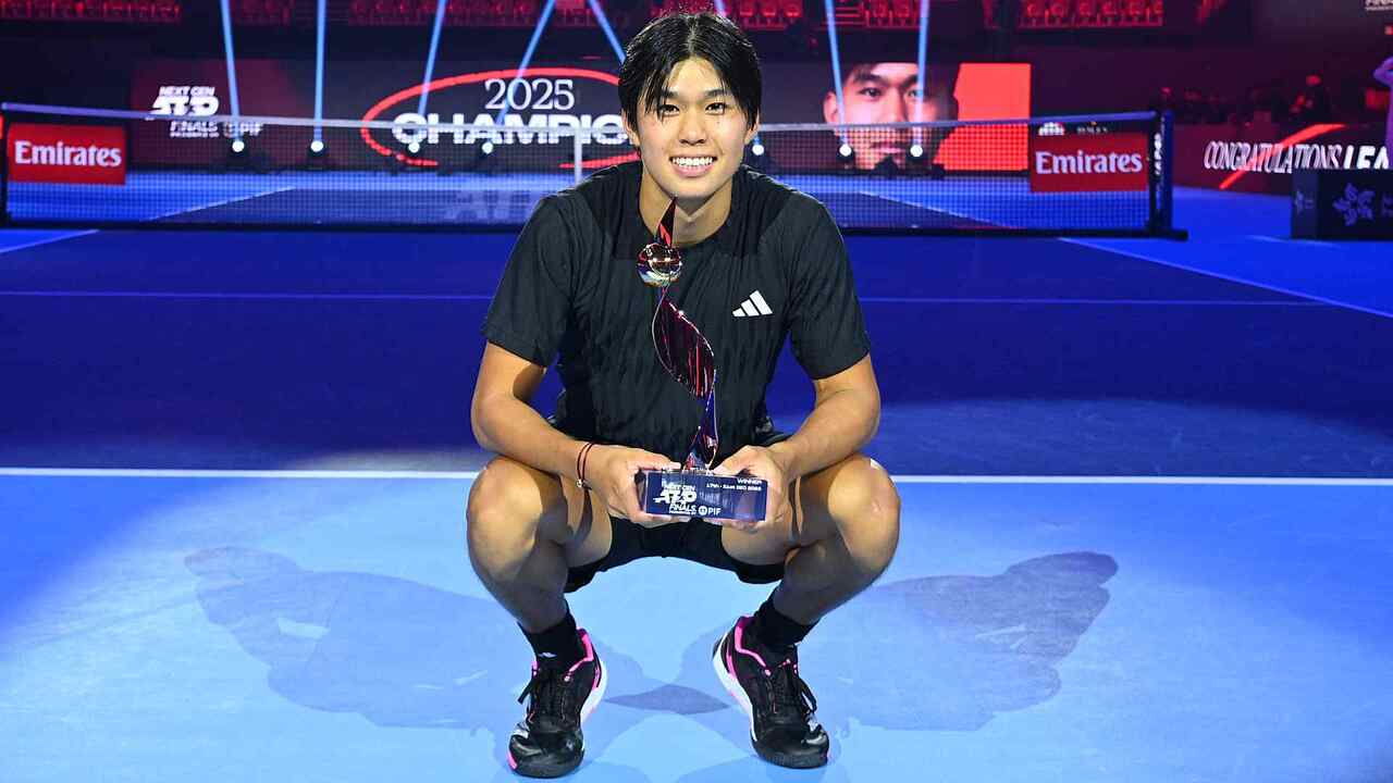 Watch: Tien celebrates his Next Gen ATP Finals title!