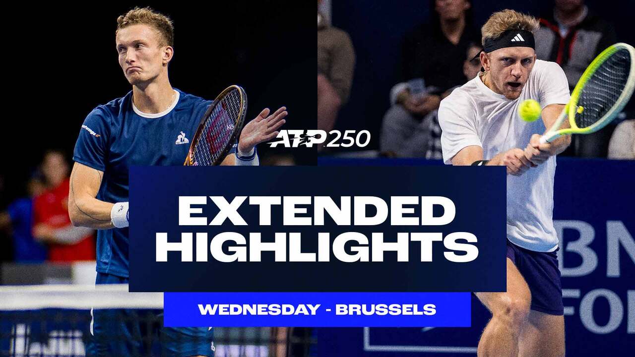 Extended Highlights: Lehecka, Davidovich Fokina, Collignon march into Brussels QFs