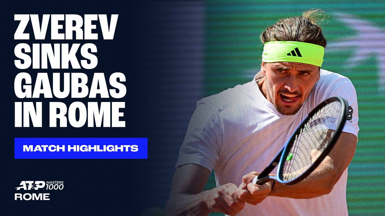 Highlights: Zverev downs Gaubas in Rome