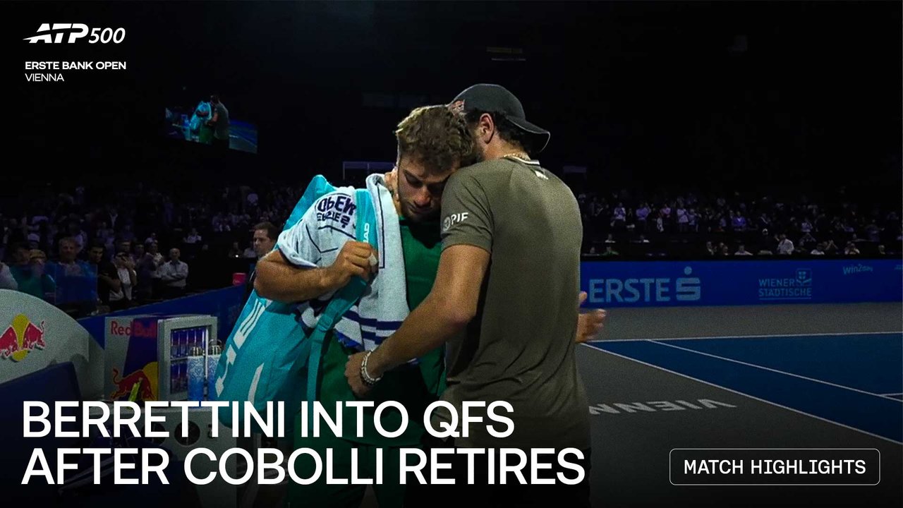 Highlights: Berrettini advances to Vienna 2026 QFs after Cobolli retires