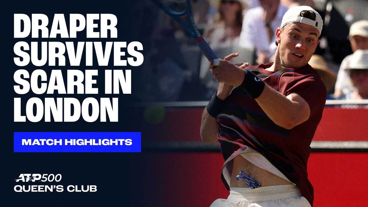 Highlights: Draper rallies past Popyrin for Queen's Club 2025 QF spot