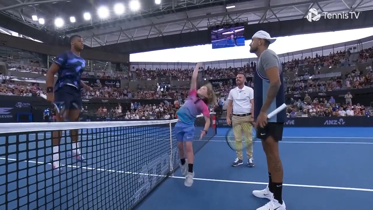 You have never seen something like Kyrgios' pre-match coin toss in Brisbane