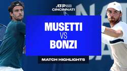 Highlights: Bonzi stuns Musetti in Cincinnati R2