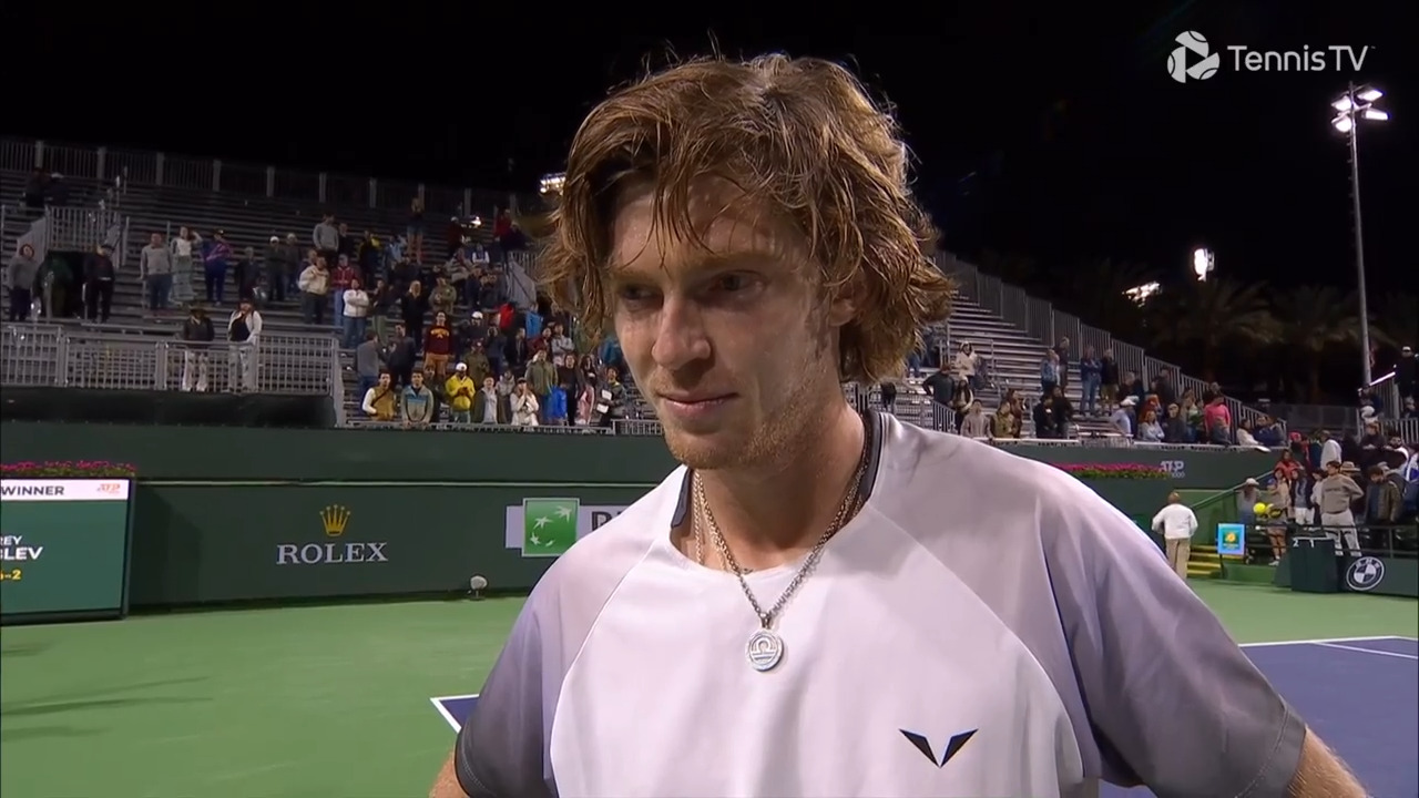 Rublev Brings The Humour Following Indian Wells Win Video Search Results ATP Tour Tennis