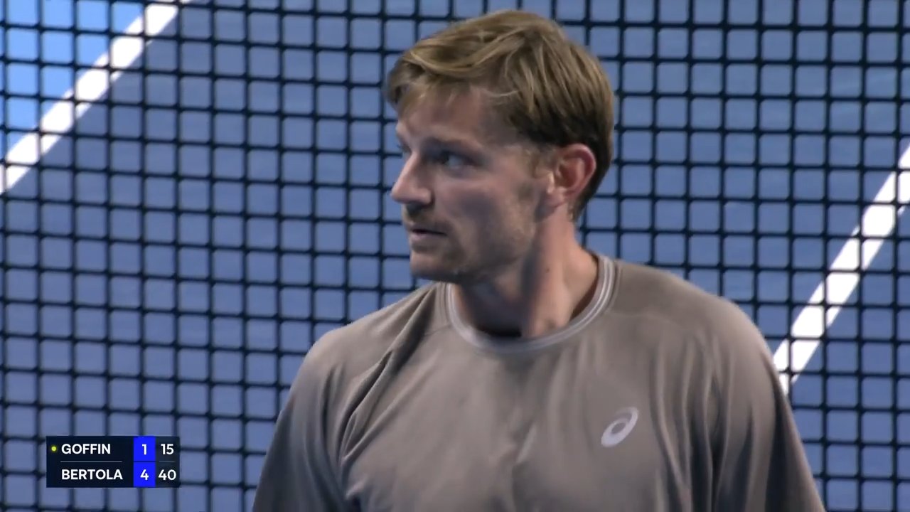 Hot Shot: Goffin saves break point with wicked volley in Brussels