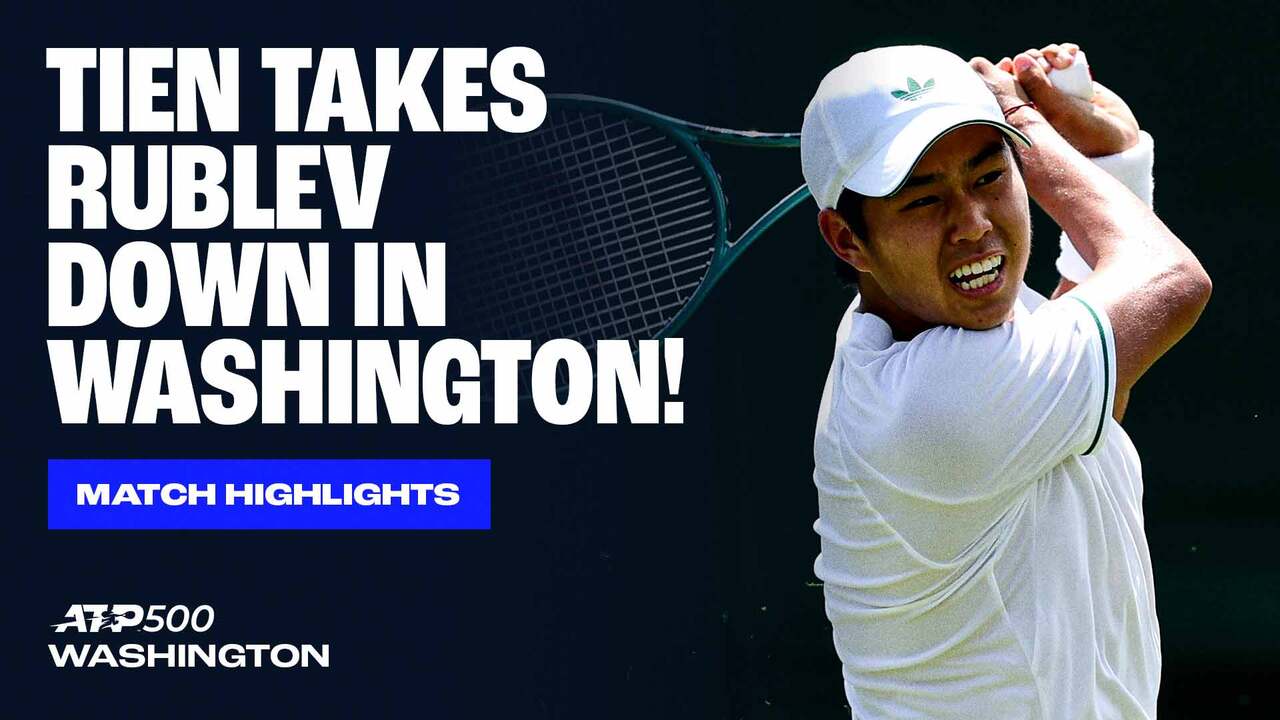 Highlights: #NextGenATP Tien stuns Rublev in Washington R2