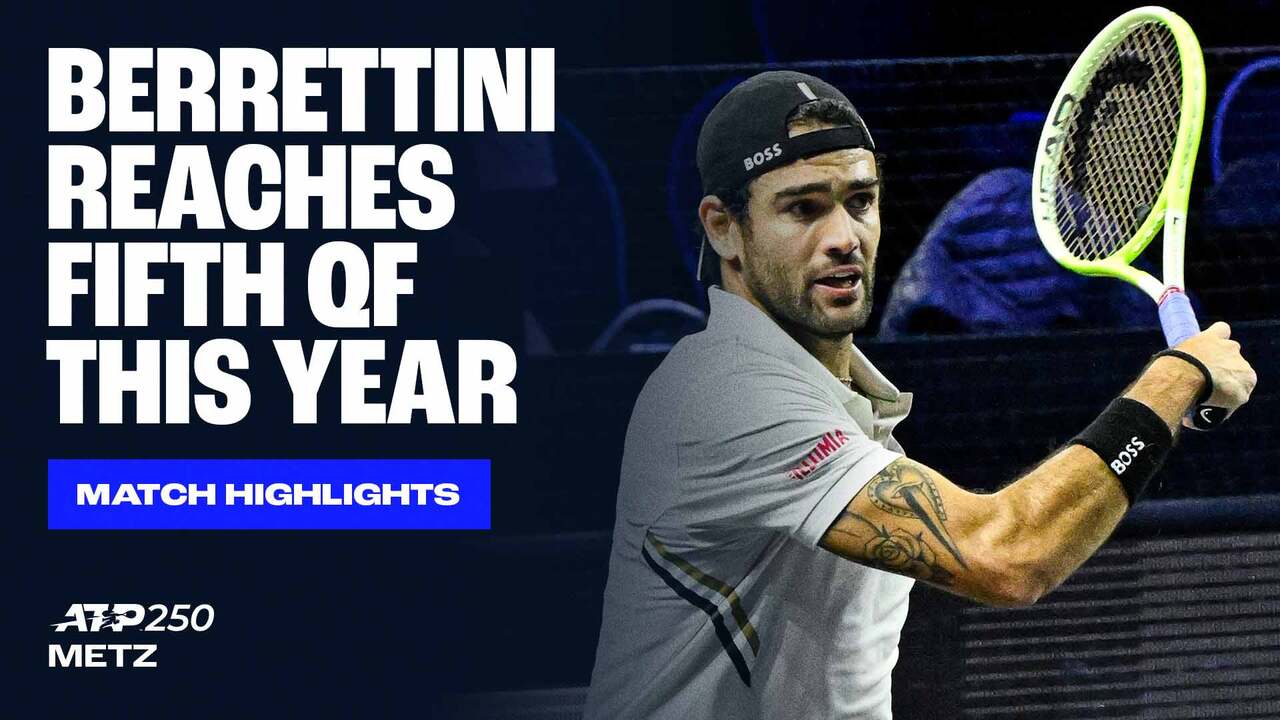 Highlights: Berrettini reaches Metz 2025 QFs, next faces Tien