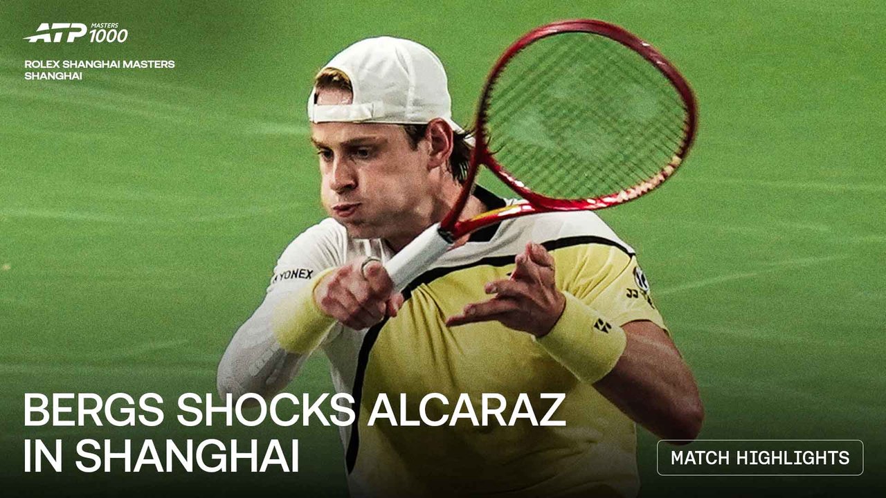 Highlights: Bergs shocks Alcaraz in Shanghai R3