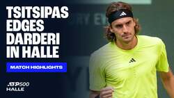 Highlights: Tsitsipas clinches thrilling opening win in Halle