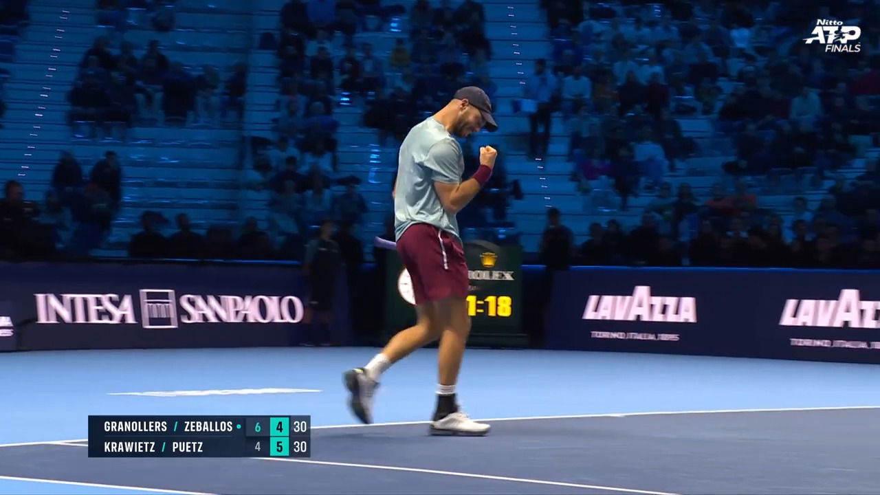 Hot Shot: Set point in sight after forehand stunner from Puetz in Turin 2025