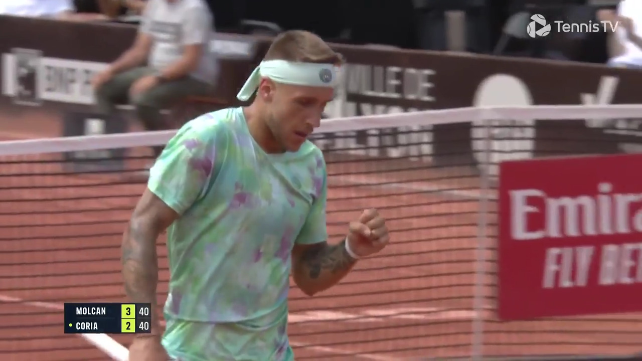 Hot Shot Molcan Outlasts Coria In Brutal Rally In Lyon Video Search Results ATP Tour Tennis