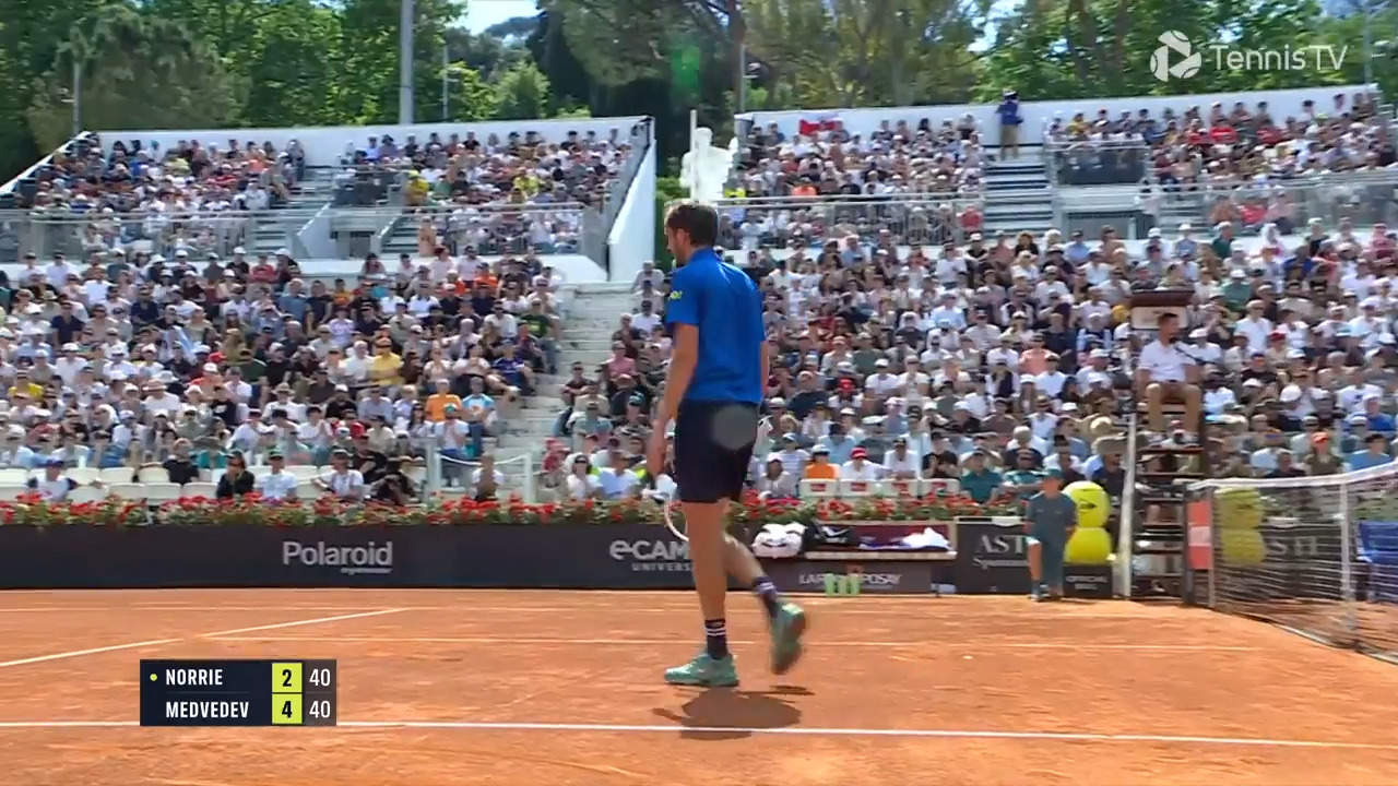 Hot Shot: Speedy Medvedev arrows deadly pass in Rome 2025